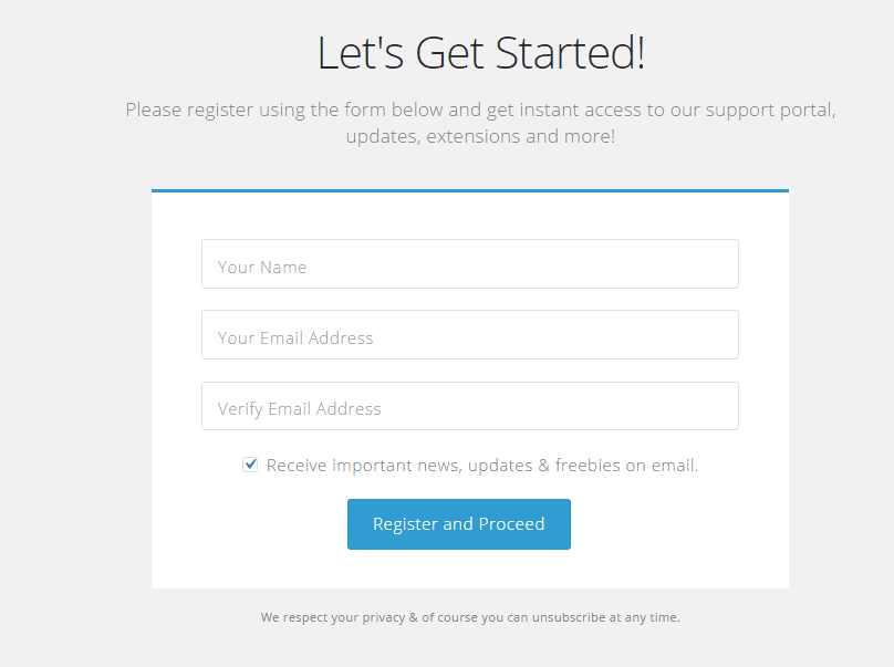 Brainstorm Registration form